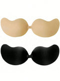  | SHEIN 2Pairs Of Push Up Adhesive Bras: Silicone Backless Nipple Stickers, Self-Adhesive Strapless Mango Shaped Bras, Invisible Bras For Dresses And Wedding Gowns, Summer Essential | Lingerie | Shein | OneHub
