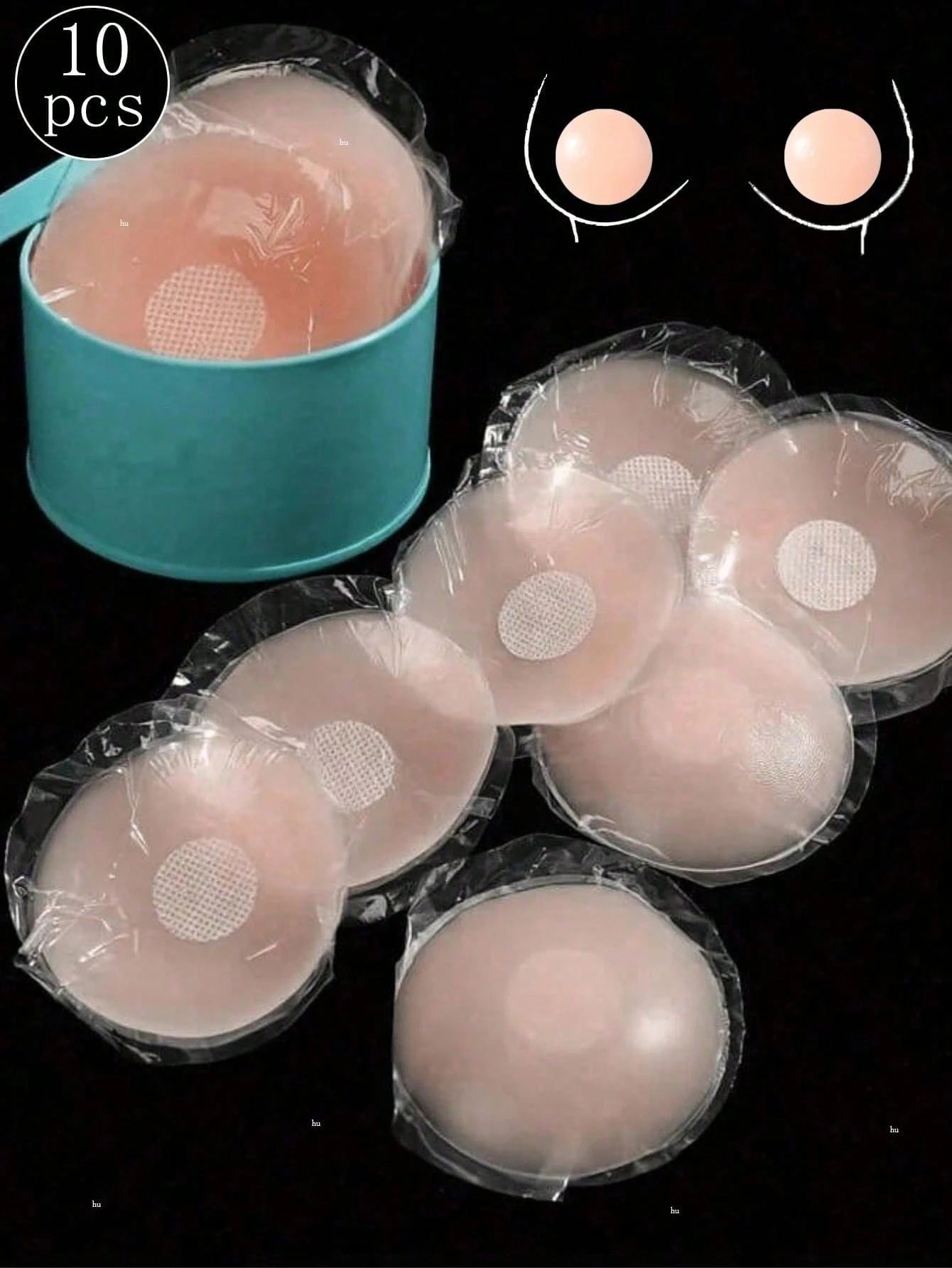  | SHEIN 2/10pcs Reusable Invisible Nipple Covers, Seamless & Non-Slip, Suitable For Various Occasions, Summer Essentials | Lingerie | Shein | OneHub