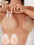  | SHEIN 2/4pcs Water Drop Shaped Silicone Nipple Covers - Invisible Seamless Lightweight Comfortable Adhesive Breast Petals For Dresses And Camisoles, Summer Exclusive | Lingerie | Shein | OneHub