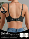 SHEIN 2pcs High Quality Jelly Gel Comfortable Skin-Friendly Sexy Minimalist Gather Bra For Women