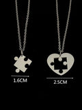  | SHEIN 2pcs Puzzle Pendant Necklace | Necklace | Shein | OneHub