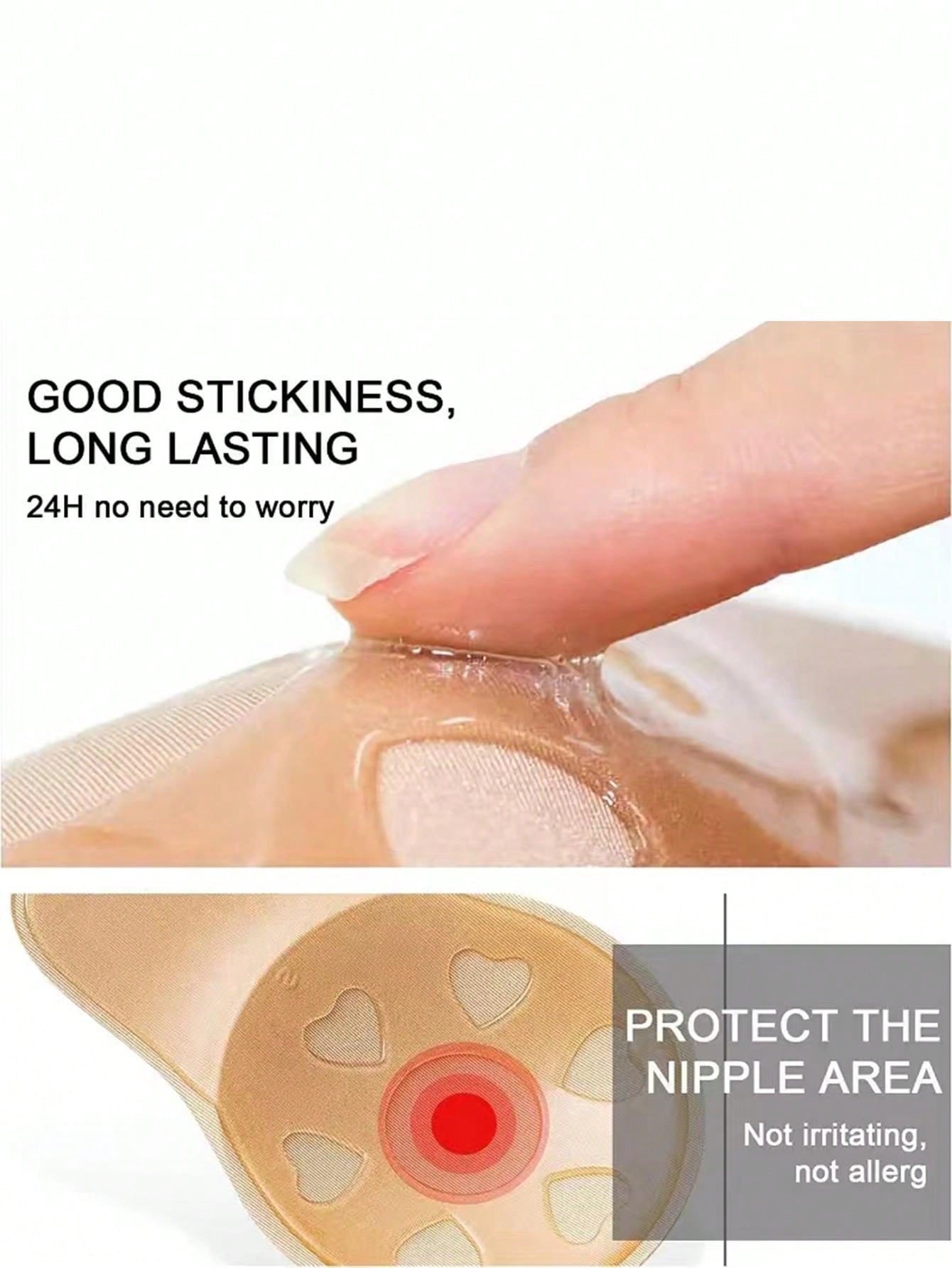  | SHEIN 2pcs Reusable Rabbit Ear Nipple Covers, Invisible Silicone | Lingerie | Shein | OneHub