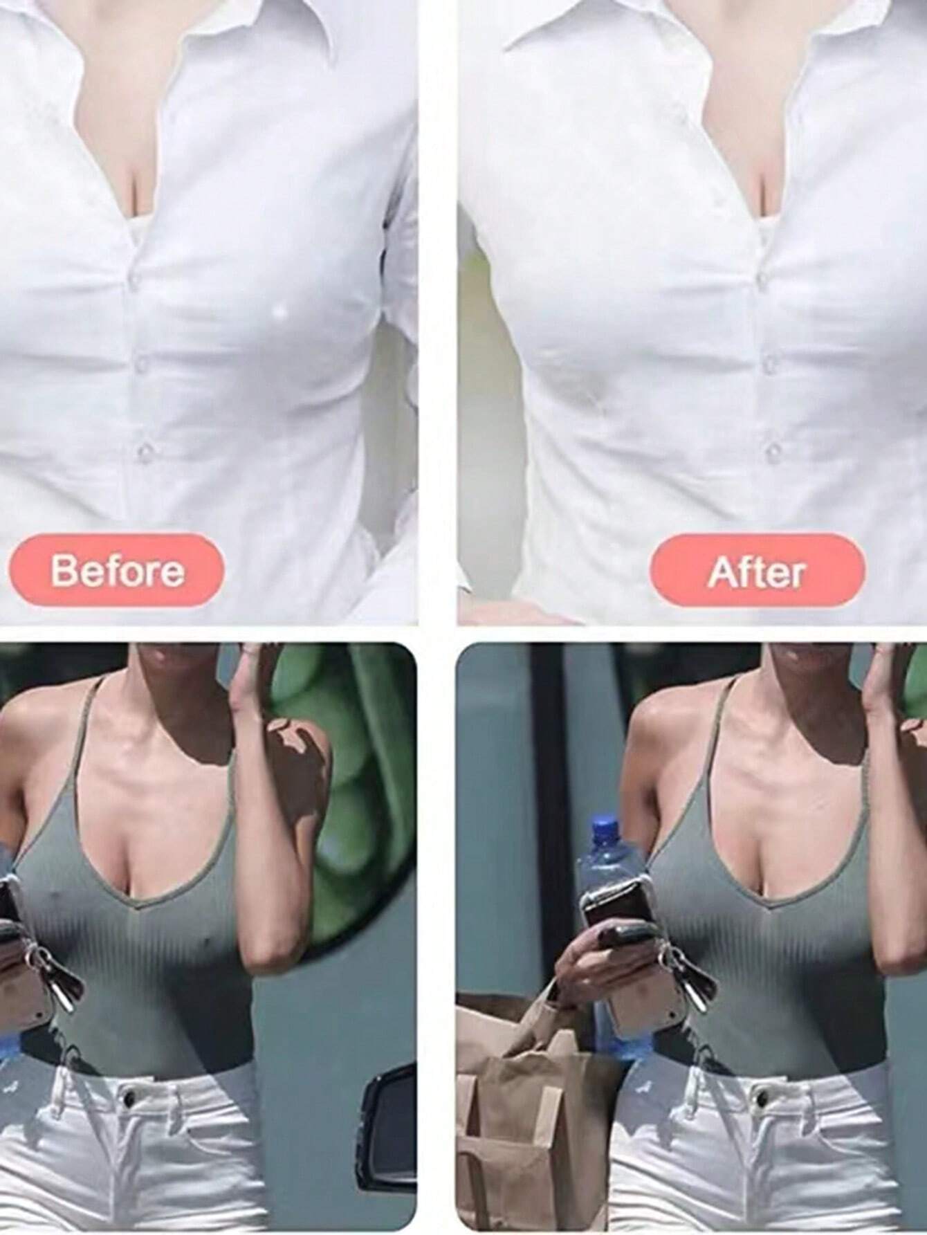  | SHEIN 2pcs Reusable Rabbit Ear Nipple Covers, Invisible Silicone | Lingerie | Shein | OneHub