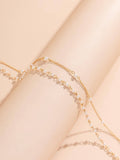 SHEIN 2pcs/Set Fashion Faux Pearl Decor Waist Chain For Women For Daily Decoration