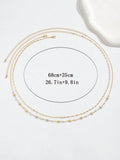SHEIN 2pcs/Set Women's Fashion Elegant Minimalist Daisy Waist Chain, Sexy Sweet Multi-Layer Waist Chain Suitable For Daily Wear, Beach Party, Vacation