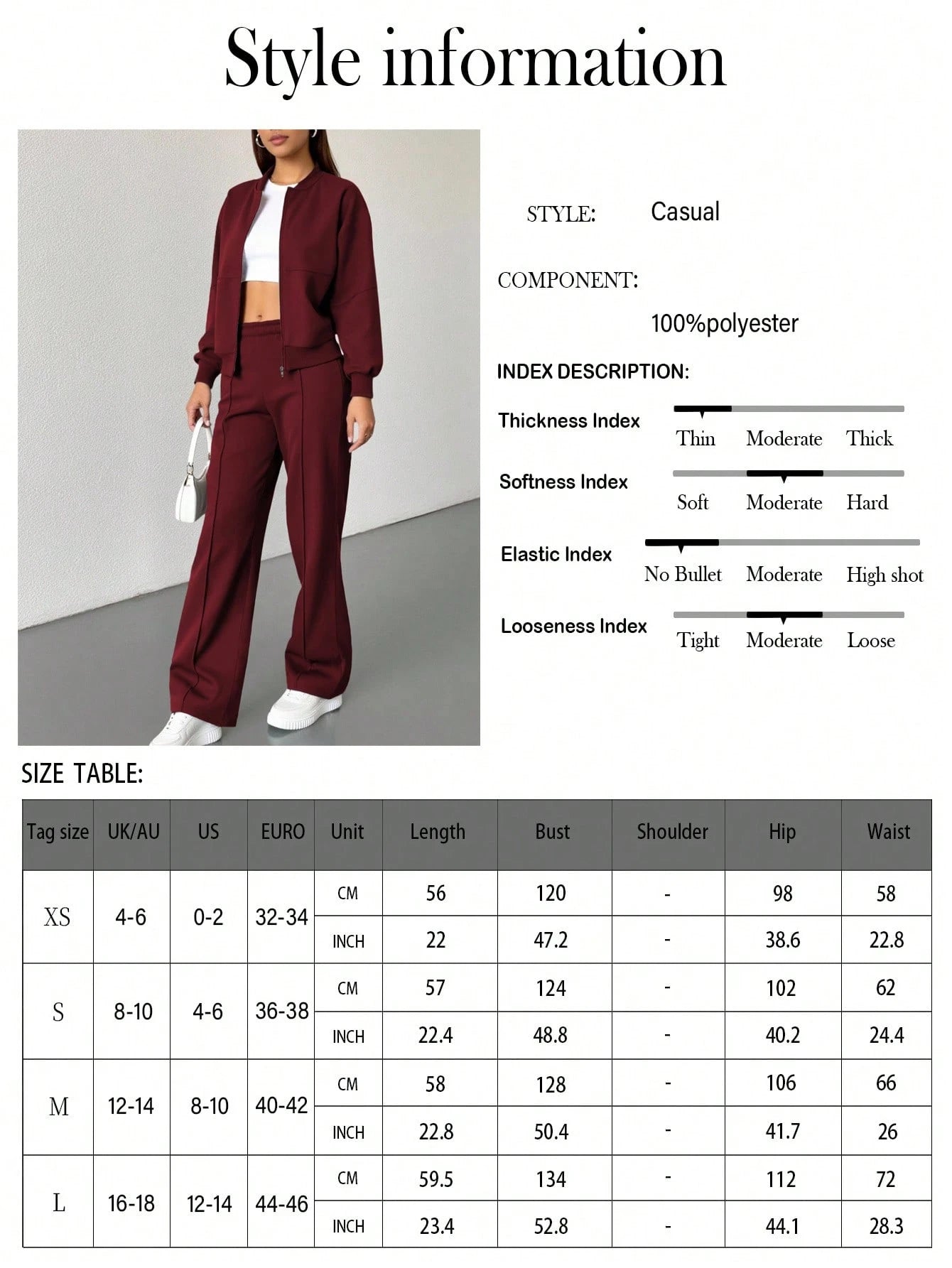 SHEIN 2pcs Solid Color Casual Zip-Up Hoodie, Women Sweatshirt For Sports, Home, Office, Street, Suitable For Spring, Autumn, Winter, Summer Holiday Elegant