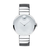 Movado Edge Silver Stainless Steel Silver Dial Quartz Watch for Women - 3680012