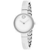 Movado Edge Series Silver Stainless Steel Silver Dial Quartz Watch for Women- 3680020