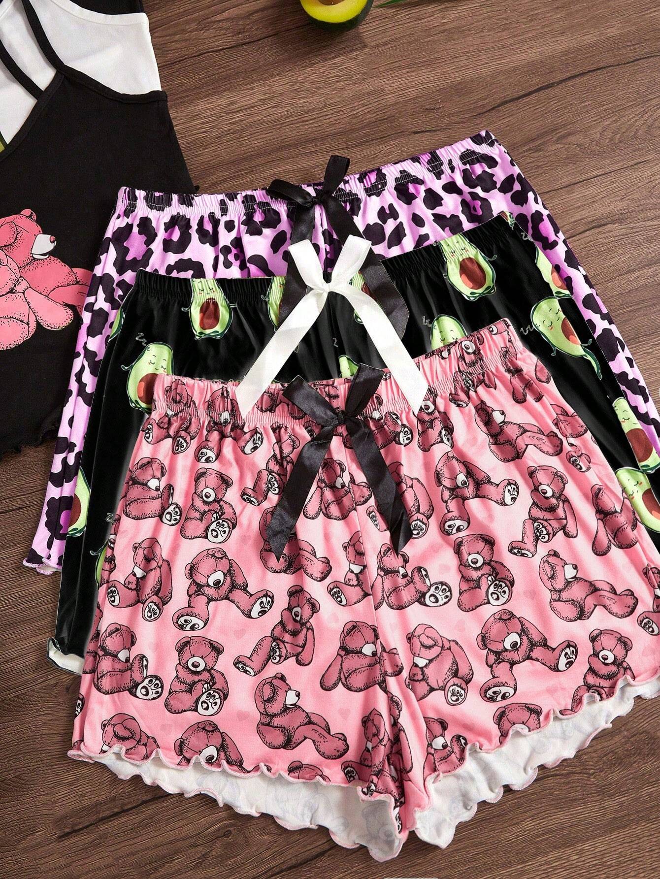  | SHEIN 3pcs/Set Cartoon Print Camisole & Shorts Pajama Set | PJ Set | Shein | OneHub