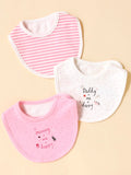 SHEIN 3pcs Baby Letter Graphic Bib