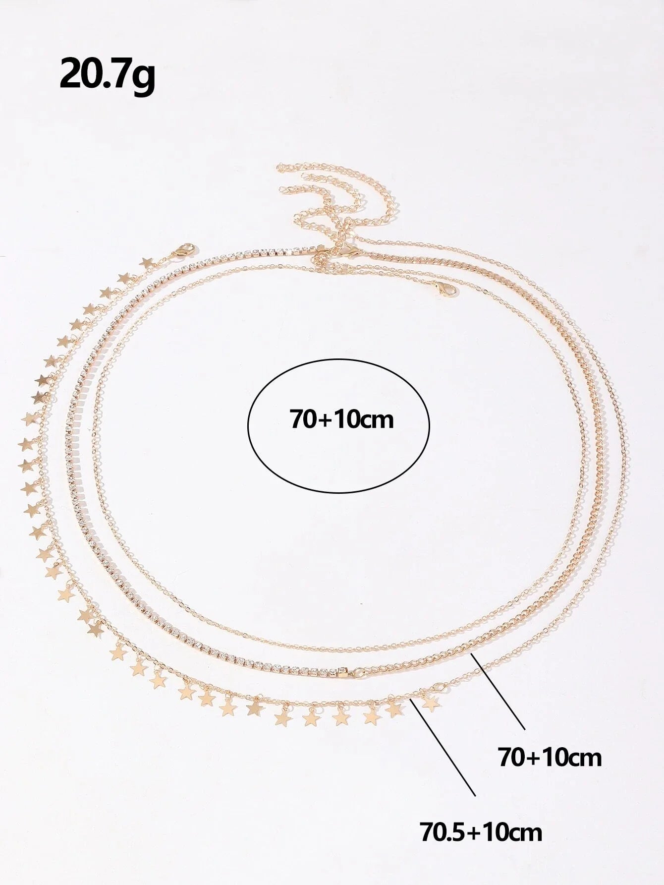  | SHEIN 3pcs Random Rhinestone Decor Waist Chain |  | Shein | OneHub