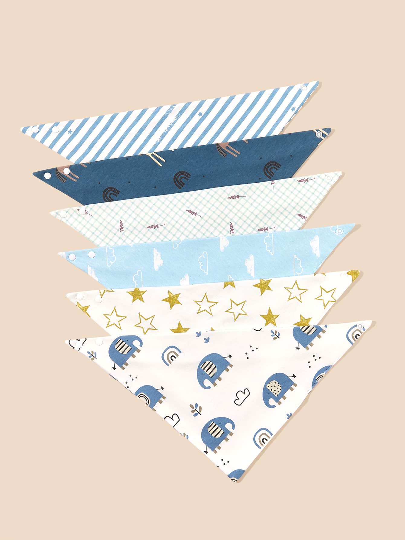  | SHEIN 4pcs/Pack Random Pattern Baby Bibs & Drool Bandanas | bibs | Shein | OneHub