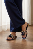 Anastasia Crystal Flat Sandals – Jade Green | Anza PK | Zari Tassel | Flats | Anza | OneHub