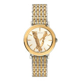 Versace Virtus Two-Tone Stainless Steel White Dial Quartz Watch for Women - VEHC00719