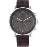  | Tommy Hilfiger Chase Brown leather strap Grey Dial Chronograph Quartz Watch for Men - 1791579 | Watches | Tommy Hilfiger | OneHub