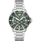  | Emporio Armani Diver Silver Stainless Steel Green Dial Automatic Watch for Men - AR60061 | Watches | Emporio Armani | OneHub