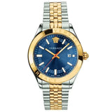 Versace Helenium-Vk Two-tone Stainless Steel Blue Dial Quartz Watch for Men - VEVK00520