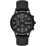 EMPORIO ARMANI Renato Black Textile over silicone Black Dial Chronograph Quartz Watch for Men - AR11457