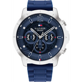 Tommy Hilfiger Luce Blue Silicone Strap Blue Dial Chronograph Quartz Watch for Men - 1710489