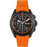  | HUGO BOSS Volane Orange Silicone Strap Black Dial Chronograph Quartz Watch for Men - 1513957 | Watches | Hugo Boss | OneHub
