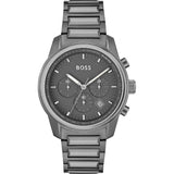  | HUGO BOSS Trace Grey Stainless Steel Grey Dial Chronograph Quartz Watch for Men - 1514005 | Watches | Hugo Boss | OneHub