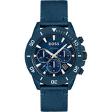 HUGO BOSS Admiral Blue Plastic/Resin Strap Blue Dial Chronograph Quartz Watch for Men - 1513919