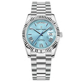 Pagani Design Silver Stainless Steel Aqua Blue Dial Automatic Watch for Men - PD1783
