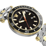  | Versace Greca Sport Two-tone Stainless Steel Black Dial Quartz Watch for Men - VEZ300821 | Watches | Versace | OneHub