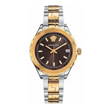 Versace Hellenyium Two-tone Stainless Steel Brown Dial Quartz Watch for Women - V12040015