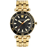  | Versace Greca Sport Gold Stainless Steel Black Dial Quartz Watch for Unisex - VEZ300721 | Watches | Versace | OneHub
