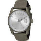 Buy Emporio Armani Sportivo Brown Leather Strap Silver Dial Quartz Watch for Men - AR6079 Online In Pakistan  | Emporio Armani Sportivo Brown Leather Strap Silver Dial Quartz Watch for Men - AR6079 | Watches | Emporio Armani | OneHub