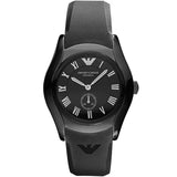 Emporio Armani Sportivo Black Silicone Strap Black Dial Quartz Watch for Men - AR1432