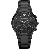 Emporio Armani Renato Black Stainless Steel Black Dial Chronograph Quartz Watch for Men - AR2485