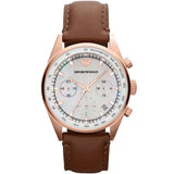 Buy Emporio Armani Sportivo Brown Leather Strap Silver Dial Chronograph Quartz Watch for Men - AR5996 Online In Pakistan  | Emporio Armani Sportivo Brown Leather Strap Silver Dial Chronograph Quartz Watch for Men - AR5996 | Watches | Emporio Armani | OneHub