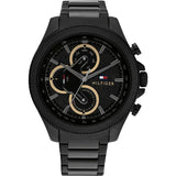 Tommy Hilfiger Clark Black Stainless Steel Black Dial Chronograph Quartz Watch for Men - 1792081
