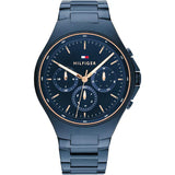 Tommy Hilfiger Justin Blue Stainless Steel Blue Dial Chronograph Quartz Watch for Men - 1792058