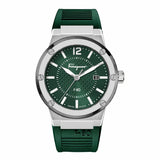 Ferragamo F-80 Green Silicone Strap Green Dial Quartz Watch for Men - SFHY02722