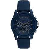 Buy Armani Exchange Blue Silicone Strap Blue Dial Chronograph Quartz Watch for Men - AX7128 Online In Pakistan  | Armani Exchange Blue Silicone Strap Blue Dial Chronograph Quartz Watch for Men - AX7128 | Watches | Armani Exchange | OneHub