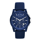 Buy Armani Exchange Outerbanks Blue Silicone Strap Blue Dial Chronograph Quartz Watch for Men - AX1327 Online In Pakistan  | Armani Exchange Outerbanks Blue Silicone Strap Blue Dial Chronograph Quartz Watch for Men - AX1327 | Watches | Armani Exchange | OneHub