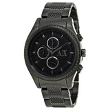 Armani Exchange Black Stainless Steel Black Dial Chronograph Quartz Watch for Men - AX1605