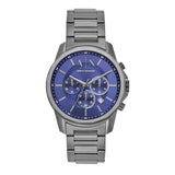 Armani Exchange Gunmetal Stainless Steel Blue Dial Chronograph Quartz Watch for Men - AX1731