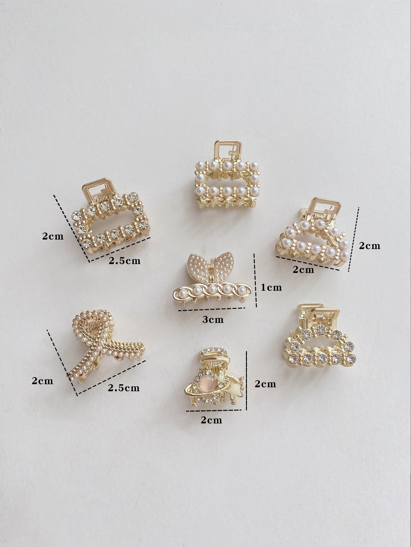  | SHEIN 7pcs Women's Pearl And Rhinestone Decor Half Up Hair Clip | Hair Accessories | Shein | OneHub