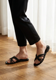 Anastasia Crystal Flat Sandals – Jade Green | Anza PK | ANZA Eden | Flats | Anza | OneHub