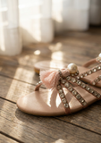 Anastasia Crystal Flat Sandals – Jade Green | Anza PK | ANZA Zari Tassel | Flats | Anza | OneHub