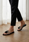 Anastasia Crystal Flat Sandals – Jade Green | Anza PK | ANZA Zari Tassel | Flats | Anza | OneHub