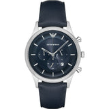  | EMPORIO ARMANI Blue Dial Blue Leather Strap Chronograph Watch For Men - AR11018 | Watches | Emporio Armani | OneHub