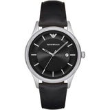  | EMPORIO ARMANI Black Dial Black Leather Strap Watch For Men - AR11020 | Watches | Emporio Armani | OneHub