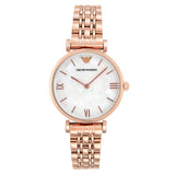  | EMPORIO ARMANI Mother of pearl Dial Rose Gold Stainless Steel Watch For Women - AR11110 | Watches | Emporio Armani | OneHub