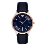  | EMPORIO ARMANI Renato Blue Dial Blue Leather Strap Watch For Men - AR11188 | Watches | Emporio Armani | OneHub