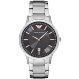 EMPORIO ARMANI Renato Silver Stainless Steel Grey Dial Quartz Watch for Men - AR2514